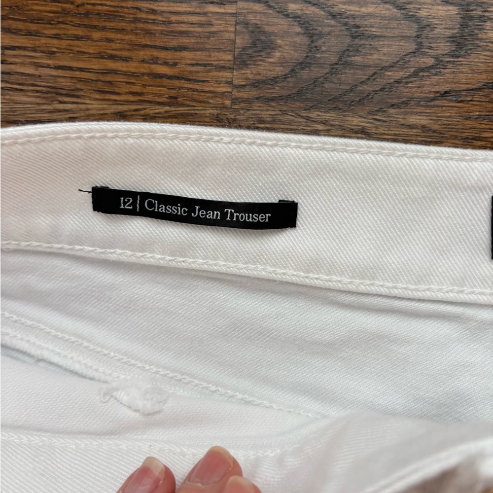 Talbots Classic Jean trousers white wide leg size 12 - Picture 3 of 7